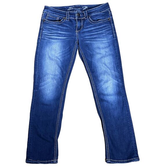 Seven7 Low-Rise Slim Fit Straight Leg Jeans Women's Size 6 - Picture 1 of 8